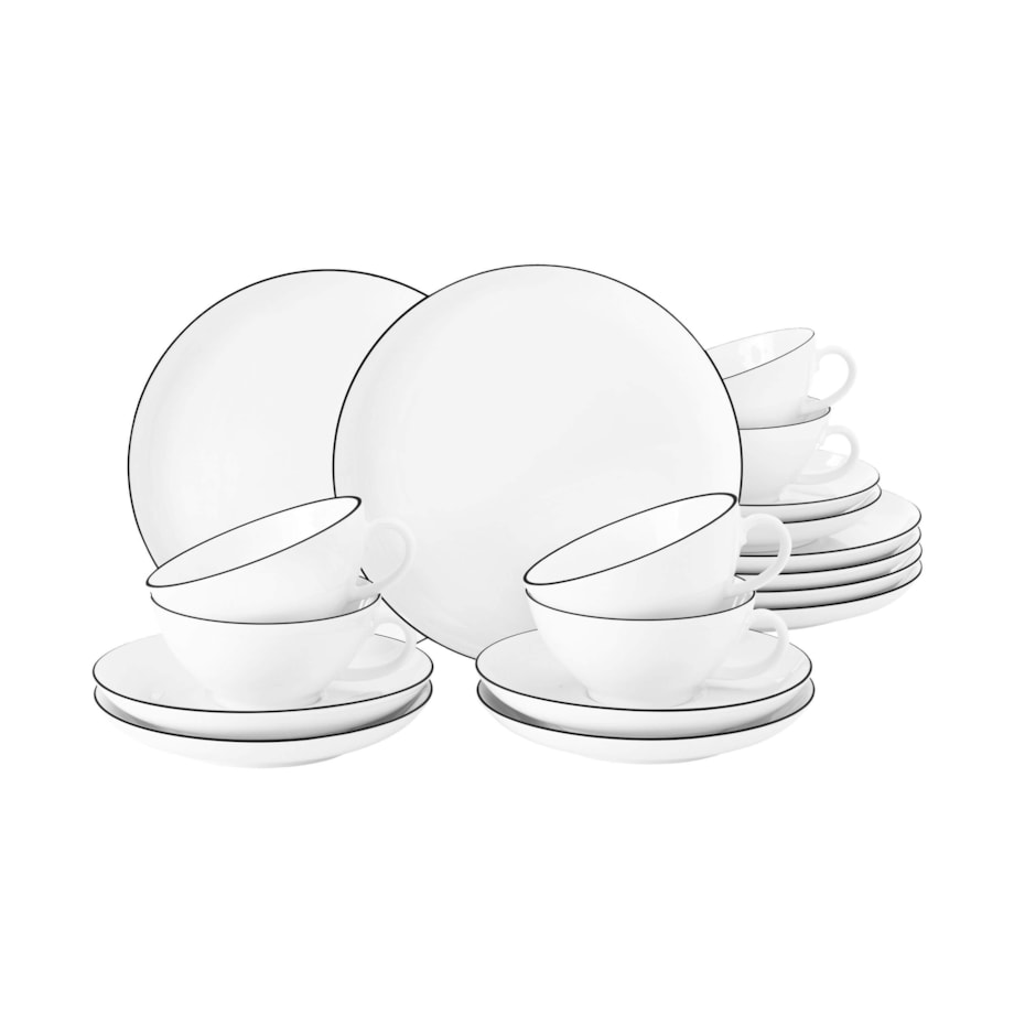 SELTMANN LIDO BLACK LINE Serwis do herbaty dla 6 osób