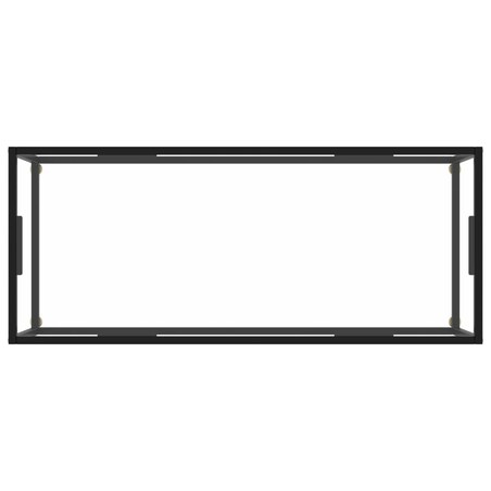 vidaXL Stolik kawowy, czarny, hartowane szkło, 120x50x35 cm