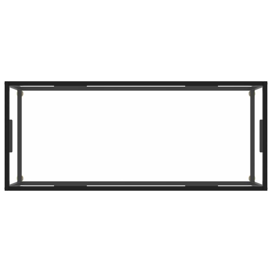 vidaXL Stolik kawowy, czarny, hartowane szkło, 120x50x35 cm