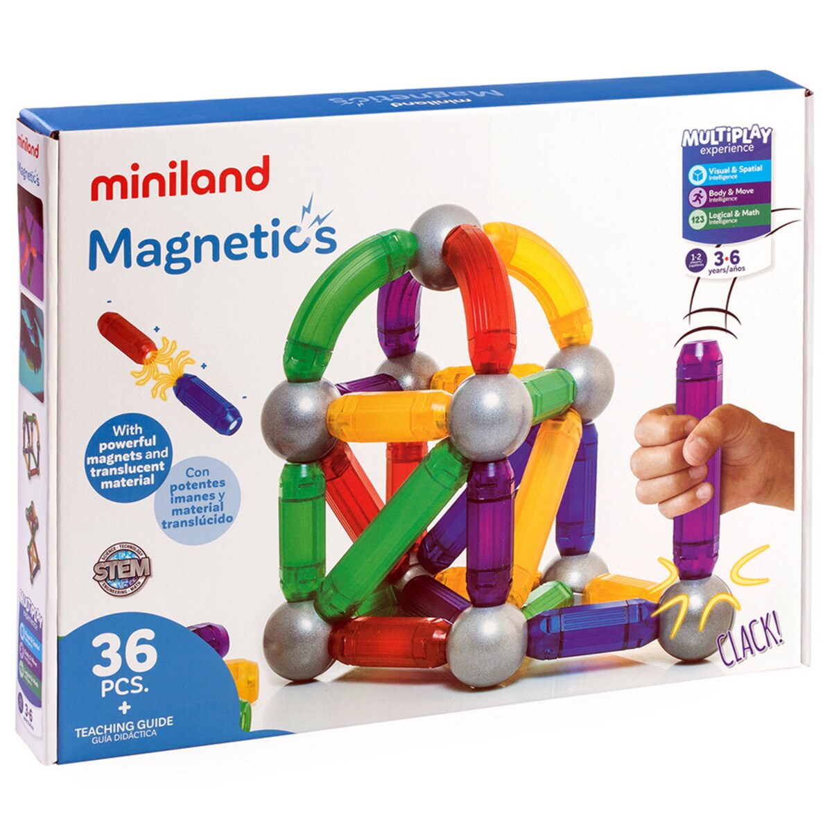 Zestaw klocków magnetycznych 36 sztuk