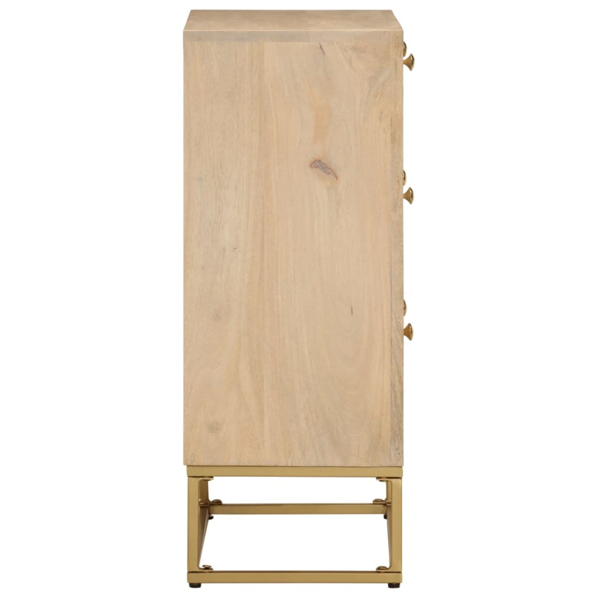 vidaXL Komoda, 55x30x76 cm, lite drewno mango i żelazo