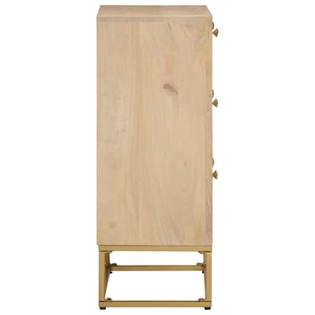 vidaXL Komoda, 55x30x76 cm, lite drewno mango i żelazo