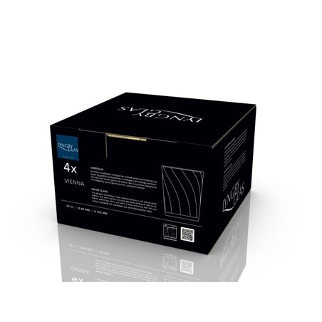 Szklanki do wody 4 szt. Vienna 300 ml różowe 30189