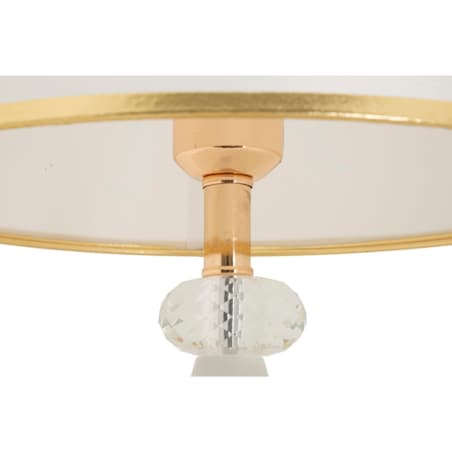 Lampa stołowa Gipsy, kolor złoty i biały, żelazo i tkanina, 30 x 30 x 52 cm, 1 x E27, styl glamour, do salonu i sypialni, Mauro Ferretti