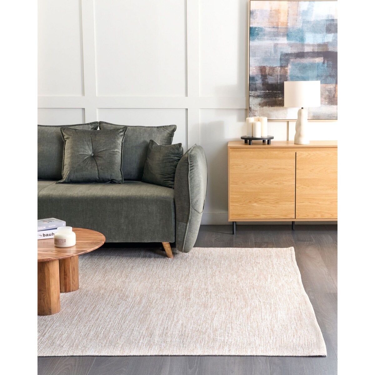 Dywan bawełniany 200 x 300 cm beżowy DERINCE