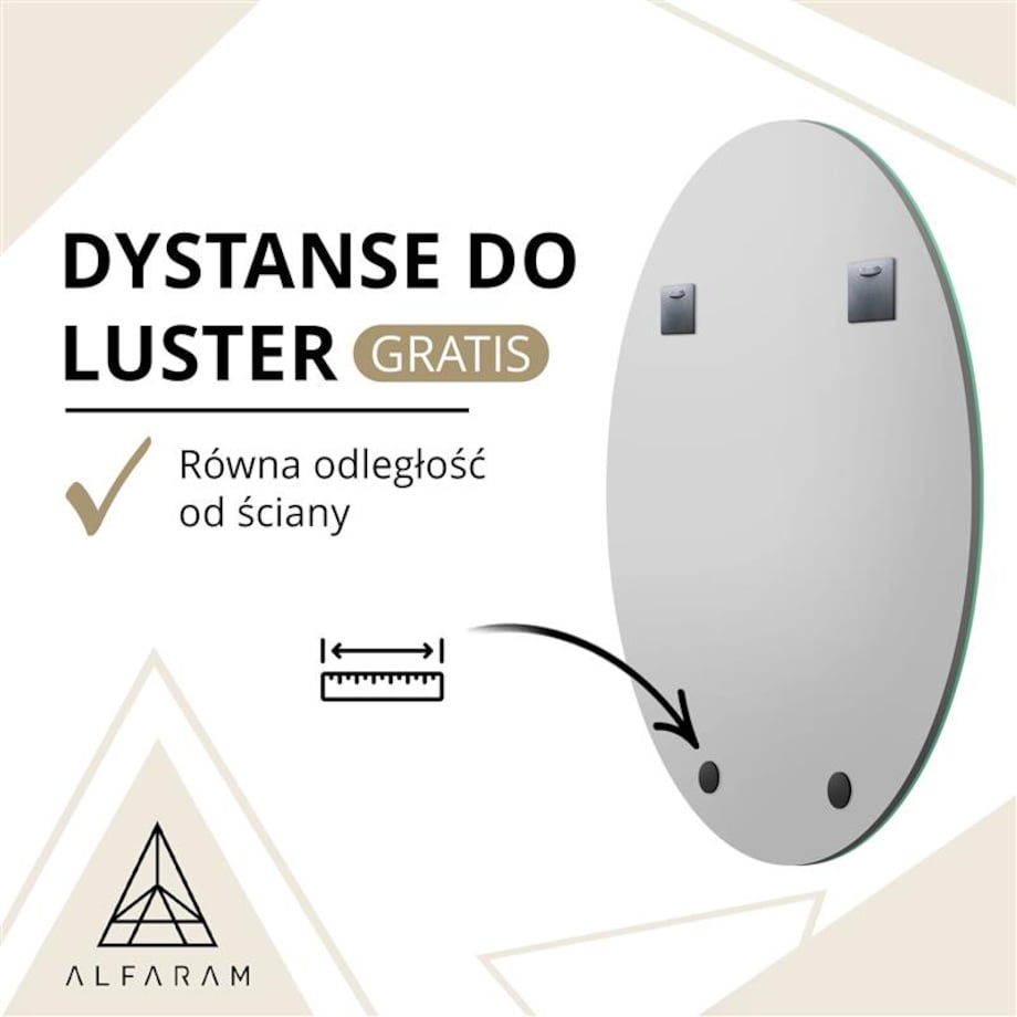 Okrągłe lustro dekoracyjne - DENAR