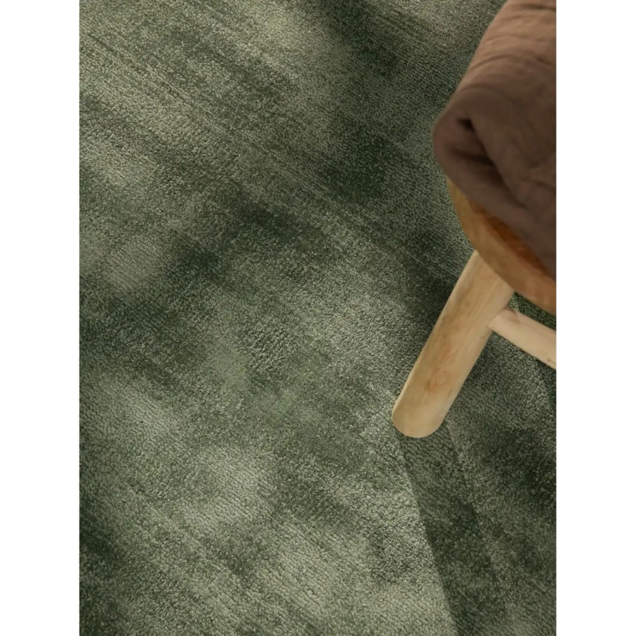 Dywan okrągły 200cm do salonu ,miekki pluszowe włosie butelkowa zieleń