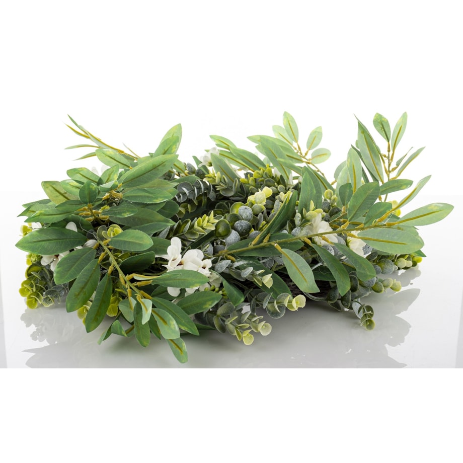 Wianek wiosenny Ø 45 cm PRIMAVERA listki, żółto-zielony