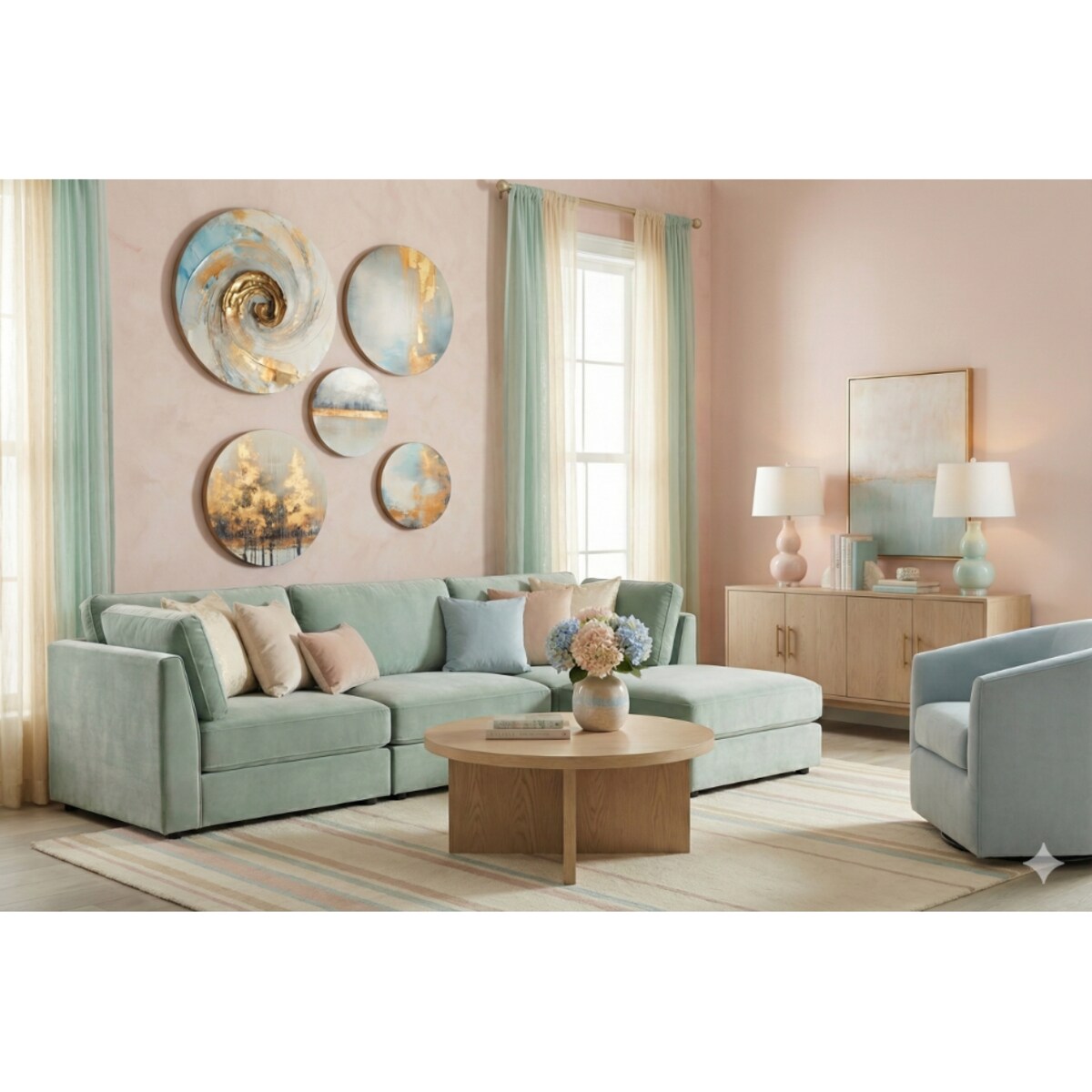 Nowoczesne Obrazy ścienne do sypialni pokoju Złota dekoracja salonu