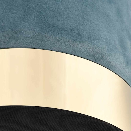 vidaXL Stołek, jasnoniebiesko-złoty, aksamit 28 x 36 cm