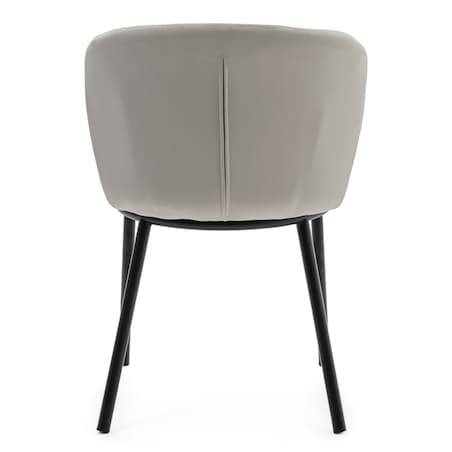 KRZESŁO TAPICEROWANE WELUROWE DO SALONU JADALNI GLAMOUR JASNOSZARE BARI