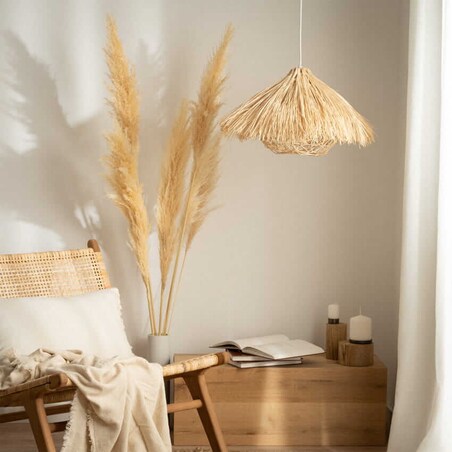 Lampa pleciona do salonu Boho ABR-NLW32-BH-E27 Abruzzo ratan naturalny