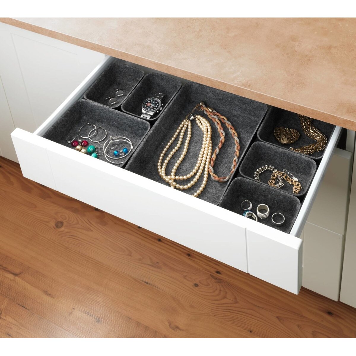 Organizery filcowe do szuflad, 7 sztuk, WENKO