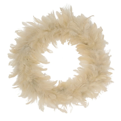 Wieniec Feathers ⌀35cm beige, 35 x 3 cm