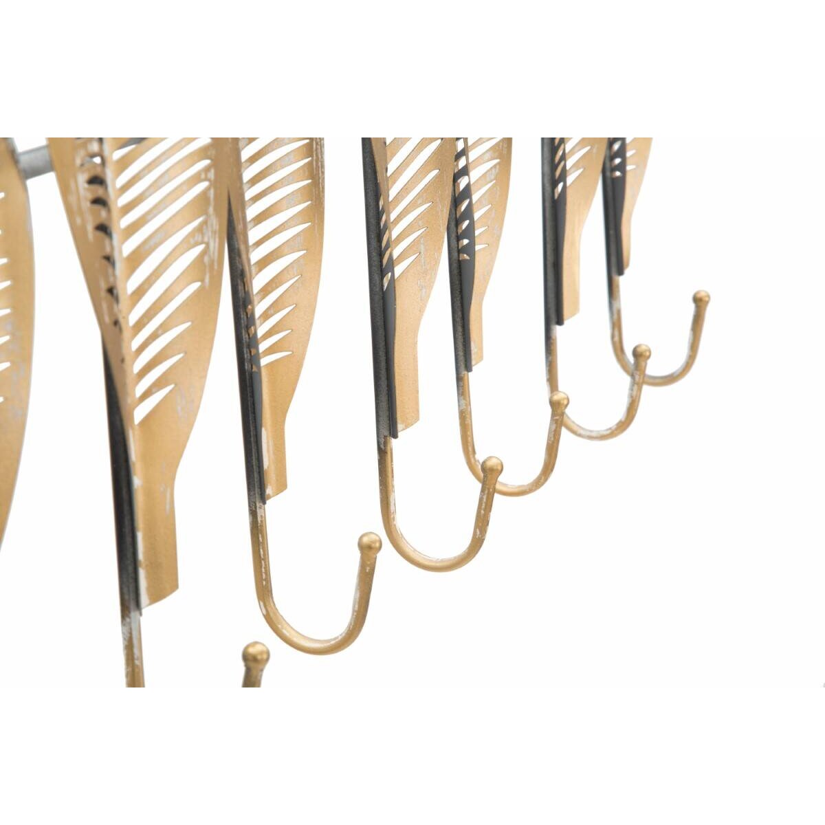 Wieszak do przedpokoju, wzór liści, 7 haczyków