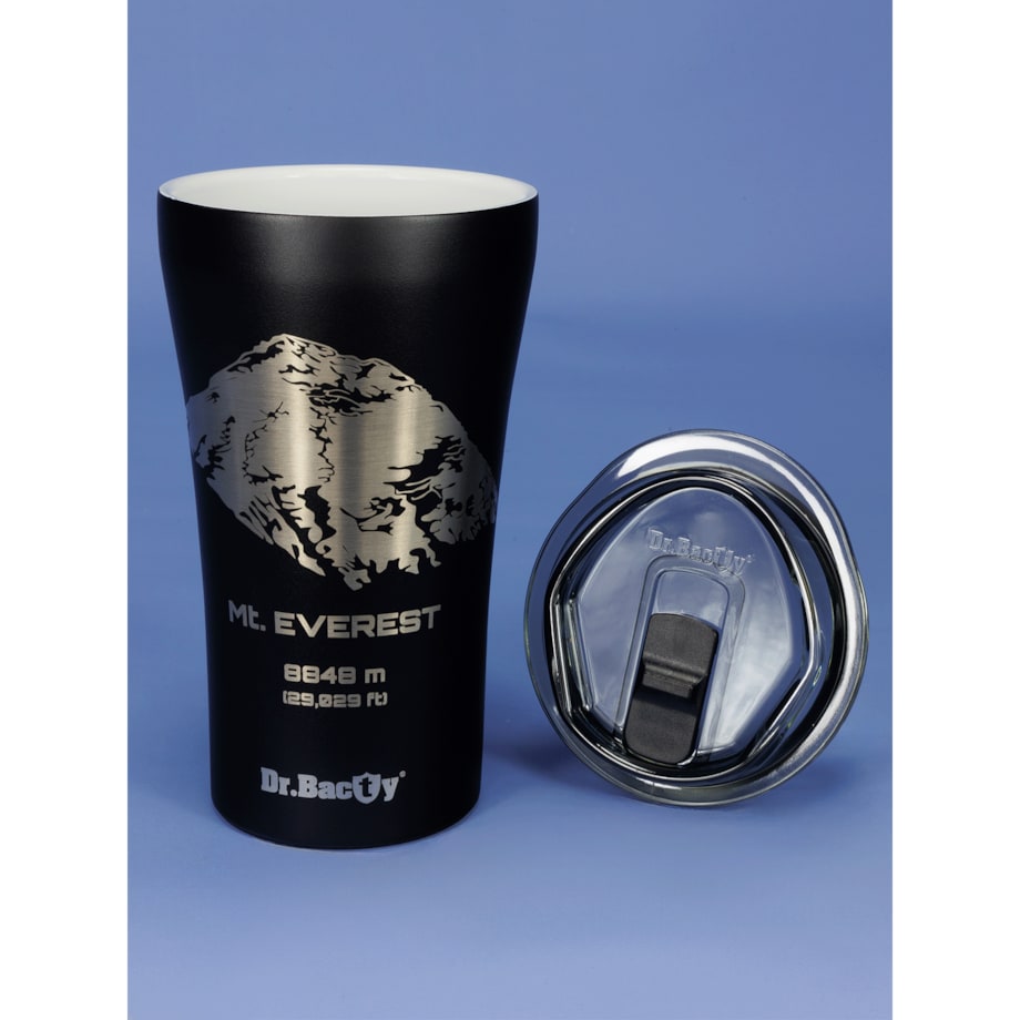 Kubek termiczny na kawę Dr.Bacty Apollo 2.0 - 360 ml - Mt. Everest - Black Matt