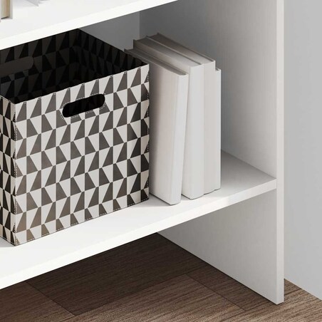 vidaXL Regał na książki, biały, 60x35x180 cm, materiał drewnopochodny