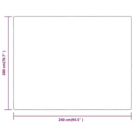 vidaXL Koc, czarny, 200x240 cm, poliester