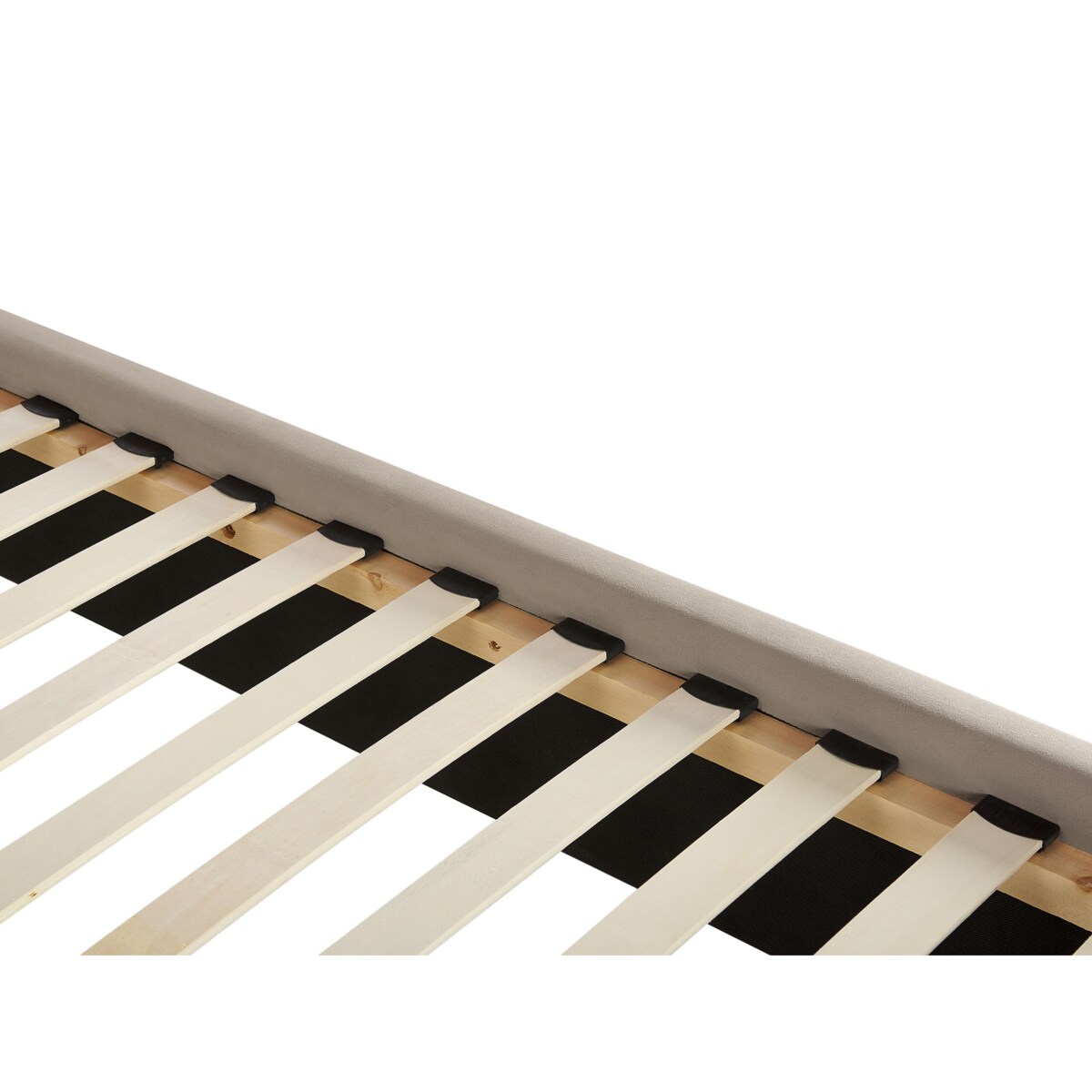 Łóżko welurowe 180 x 200 cm szarobeżowe AYETTE