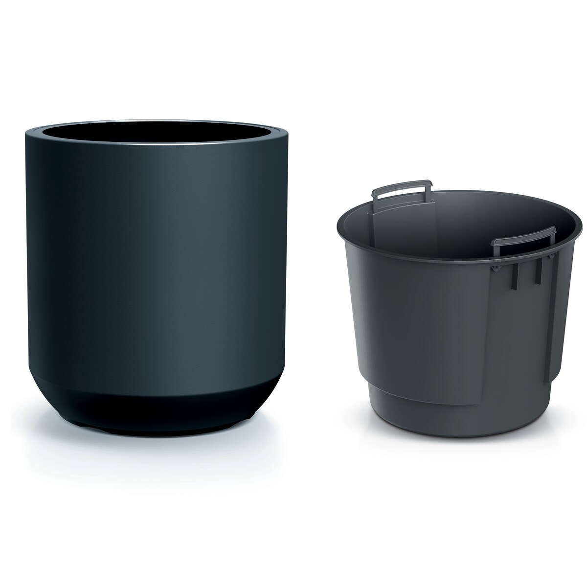 Doniczka Donica Ogrodowa 39 Cm Okrągła Na Taras Do Ogrodu Domu Antracytowa