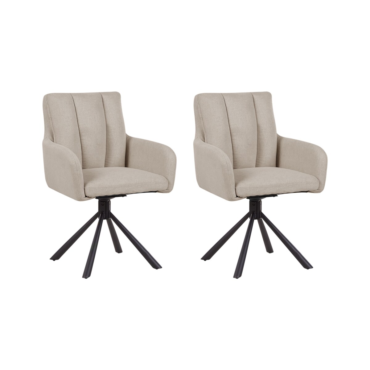 Zestaw 2 krzeseł SARDOAL Beżowoszary