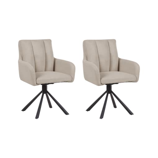 Zestaw 2 krzeseł SARDOAL Beżowoszary
