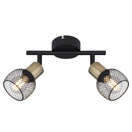 Regulowana LAMPA sufitowa FIASTRA 54028-2 Globo industrialna do przedpokoju czarna