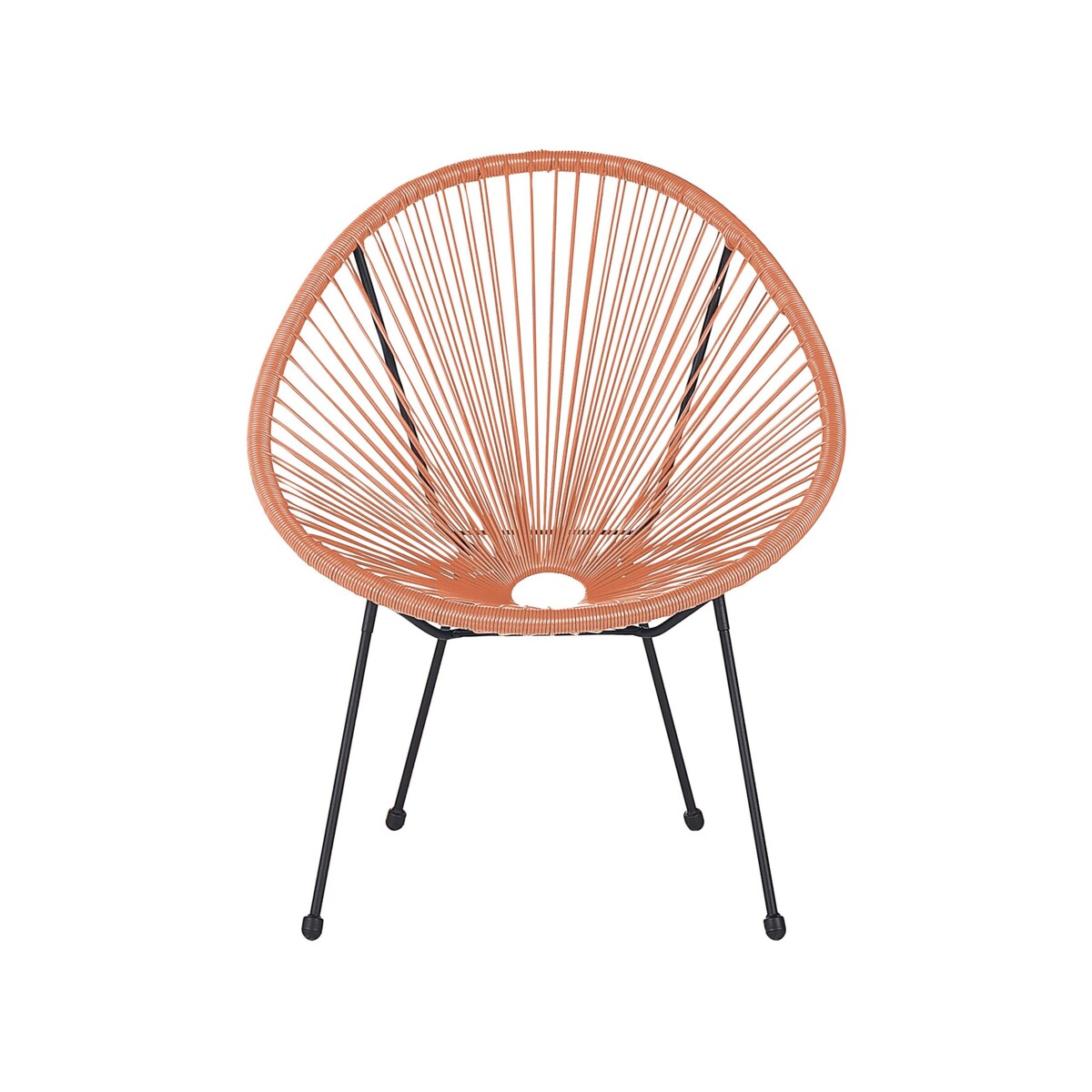 Zestaw 2 krzeseł z technorattanu pomarańczowy ACAPULCO II