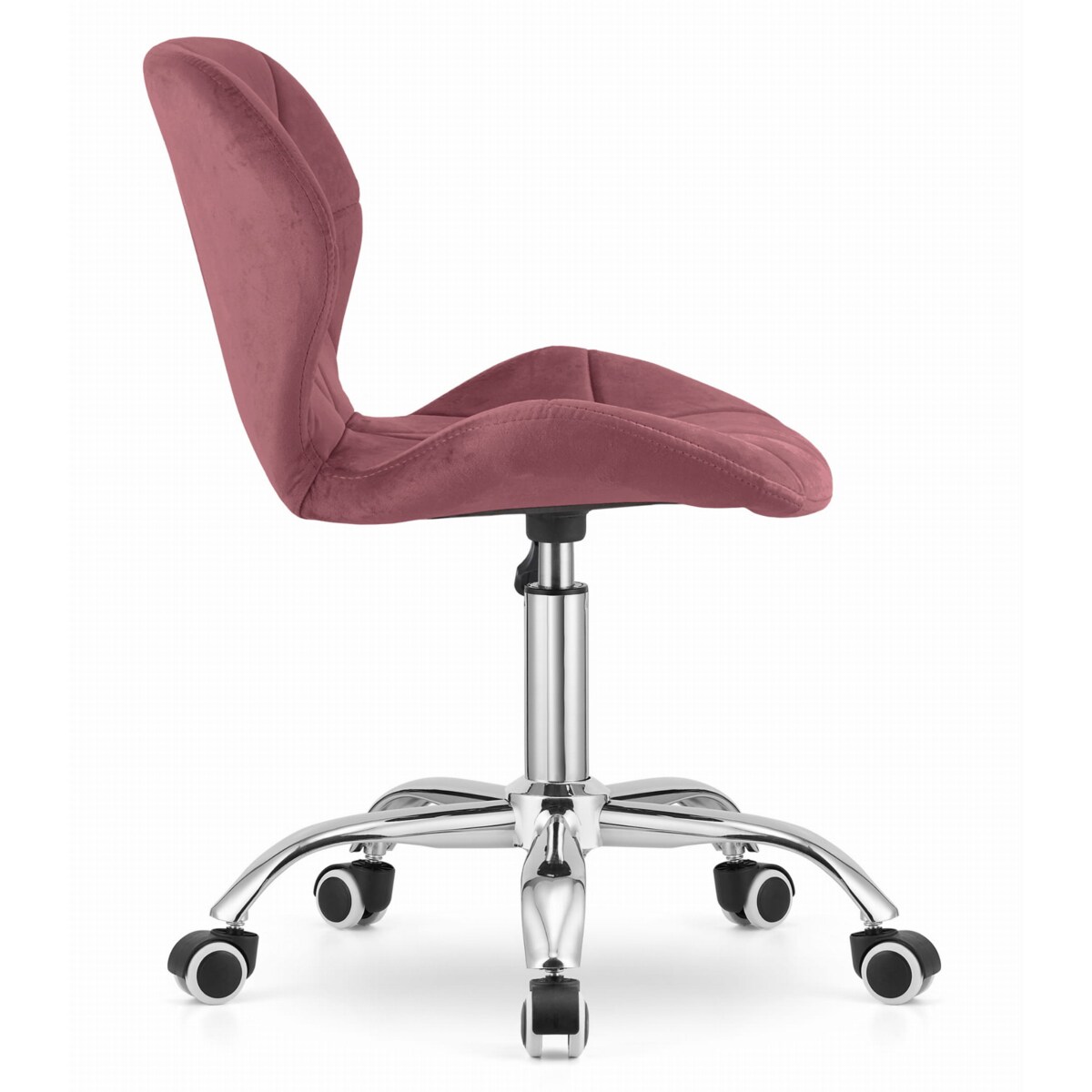 Krzesło Obrotowe Do Jadalni Kuchni Salonu gabinetu Aksami Ciemny Róż