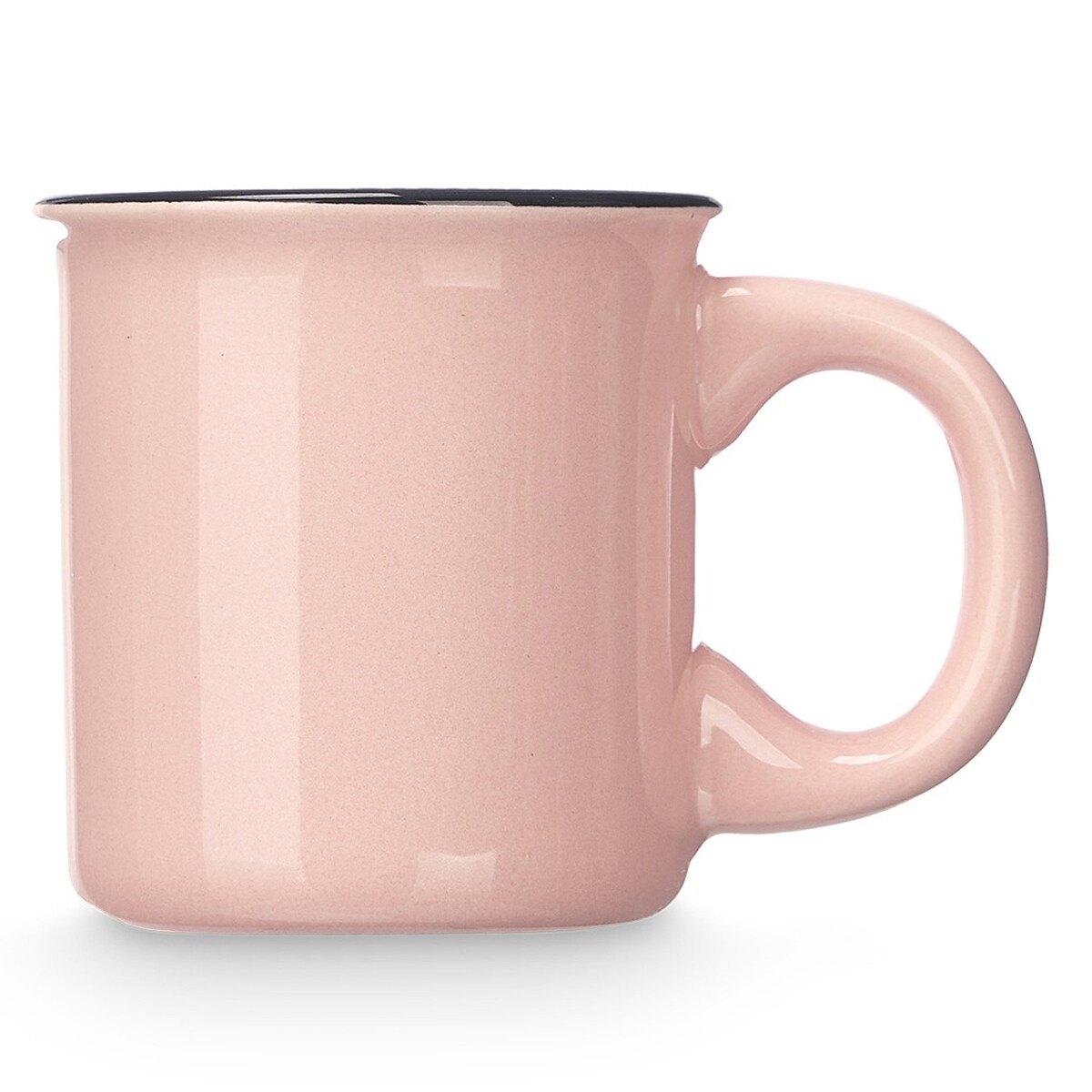 Komplet 6 filiżanek do espresso na stelażu 100 ml PRESSO różowy