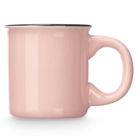 Komplet 6 filiżanek do espresso na stelażu 100 ml PRESSO różowy