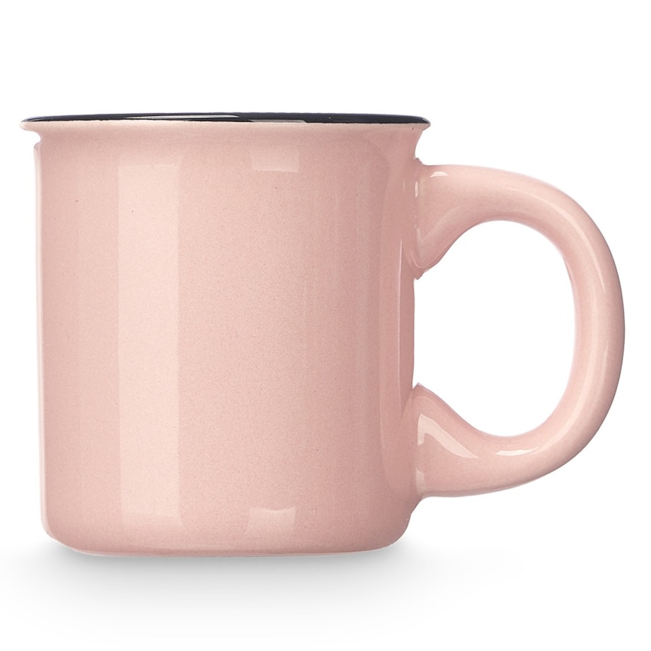 Komplet 6 filiżanek do espresso na stelażu 100 ml PRESSO różowy