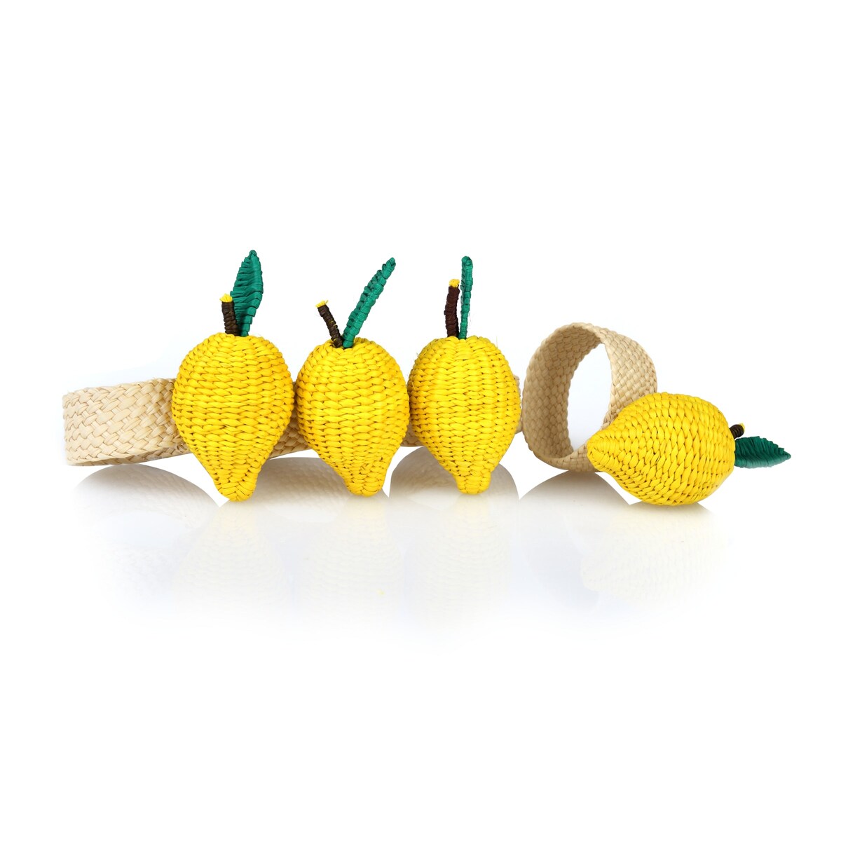 Obrączki na serwetki Lemon Rings - 4 sztuki