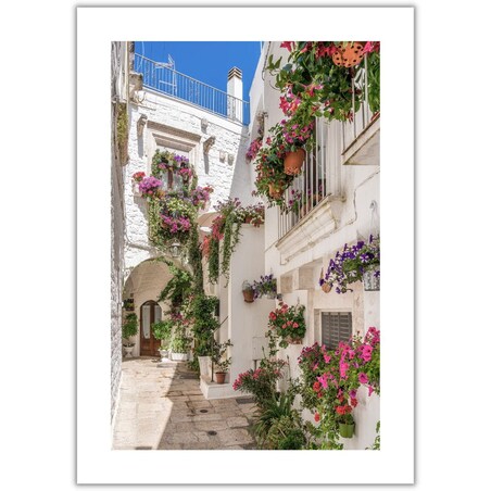 plakat uliczka cisternino apulia 50x70