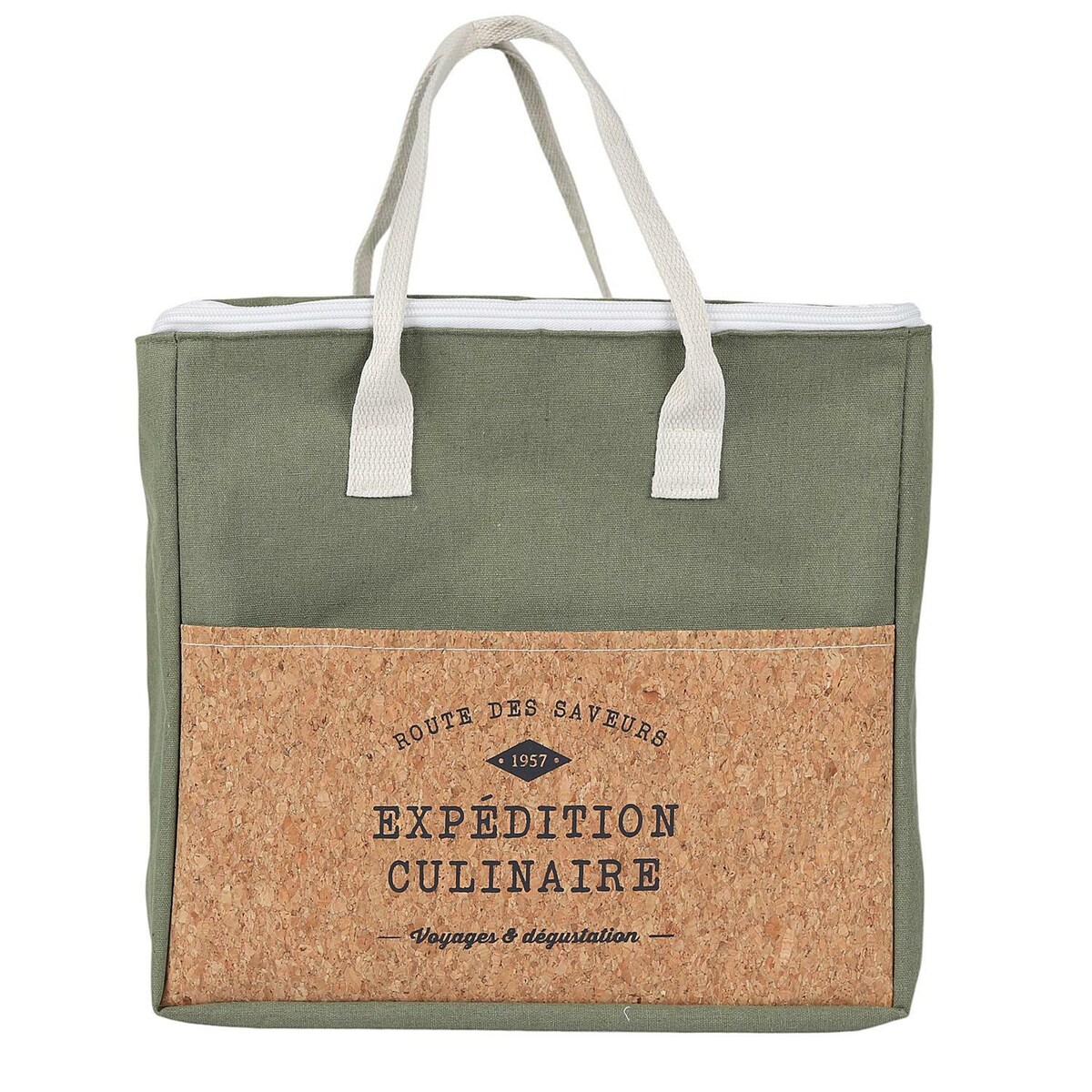 TORBA NA LUNCH Refreshing Cork 8L zielona design z korkiem