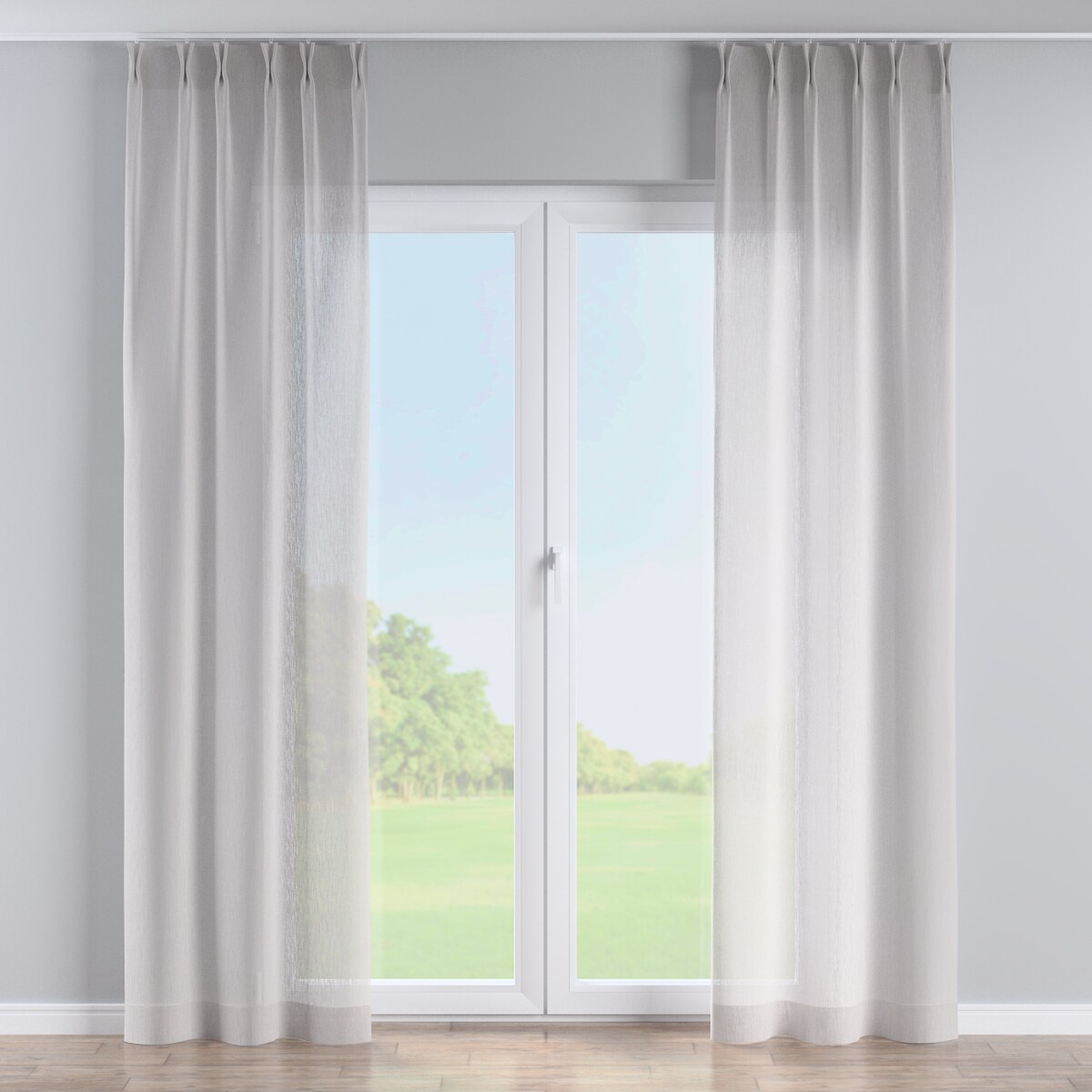 Zasłona na haczykach flex podwójnych 130x260 ecru