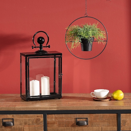 Lampion Colin Black, 26 x 15 x 48 cm