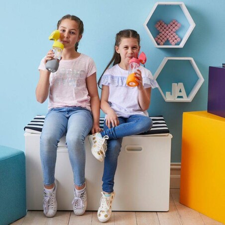Bidon tritanowy dla dziecka - butelka na wodę ze słomką 450 ml Strawberry Shake, b.box