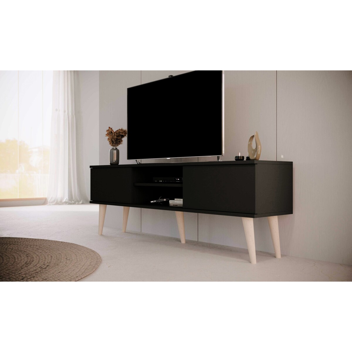 Szafka RTV Toronto 160 czarna