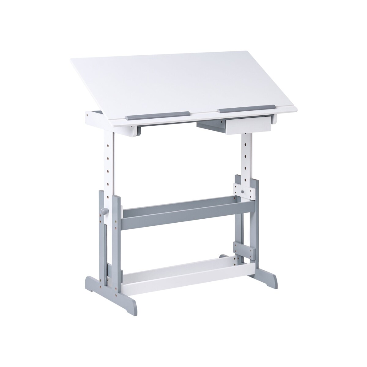 Biurko regulowane manualnie NANNUP Biały 110 cm 53 cm