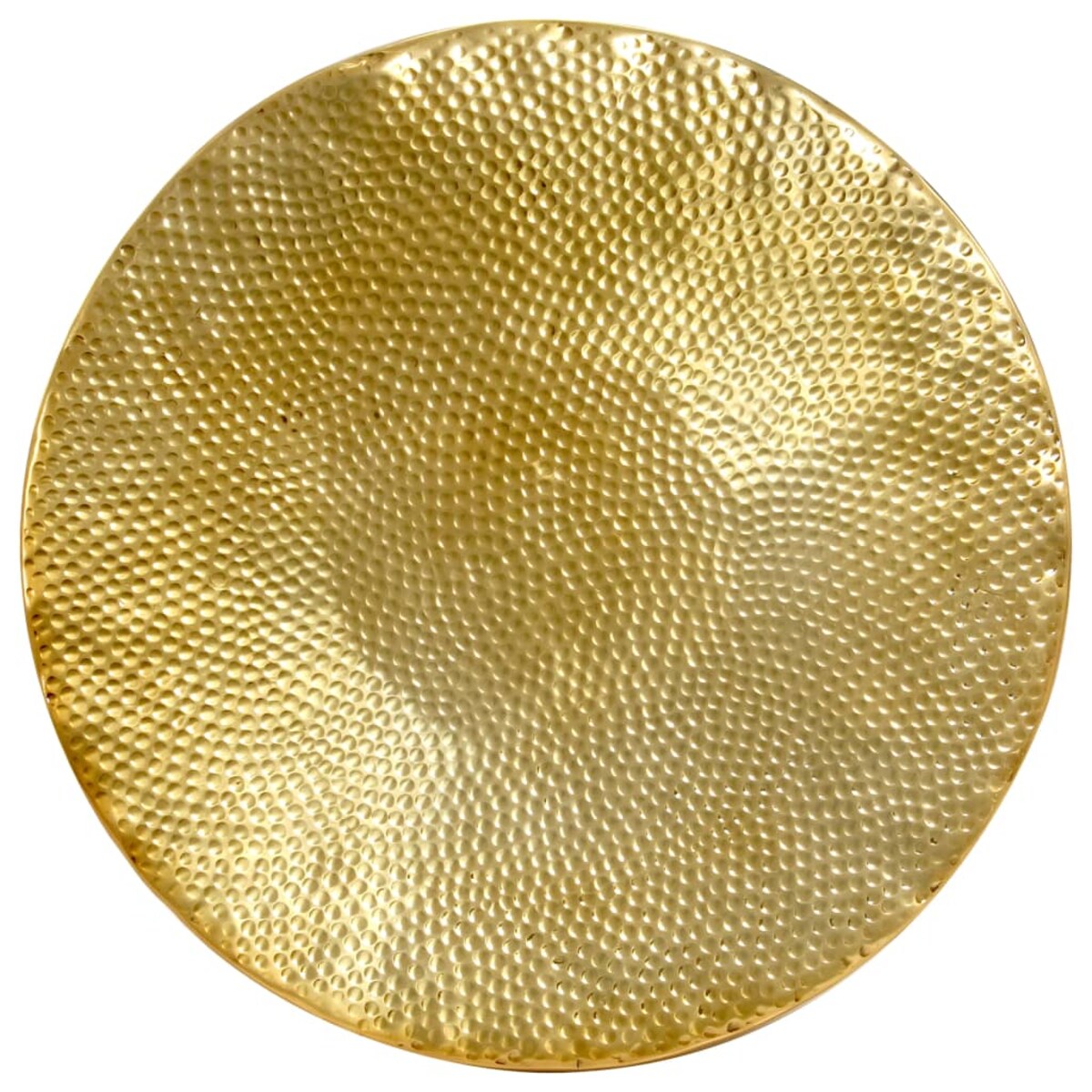 vidaXL Stolik kawowy z młotkowanego aluminium, 70x30 cm, mosiądz