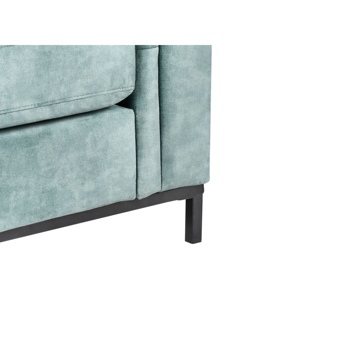 Narożnik prawostronny welurowy lazurowy OSLO