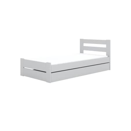 Łóżko dziecięce EMIL 180x90 z szufladą białe
