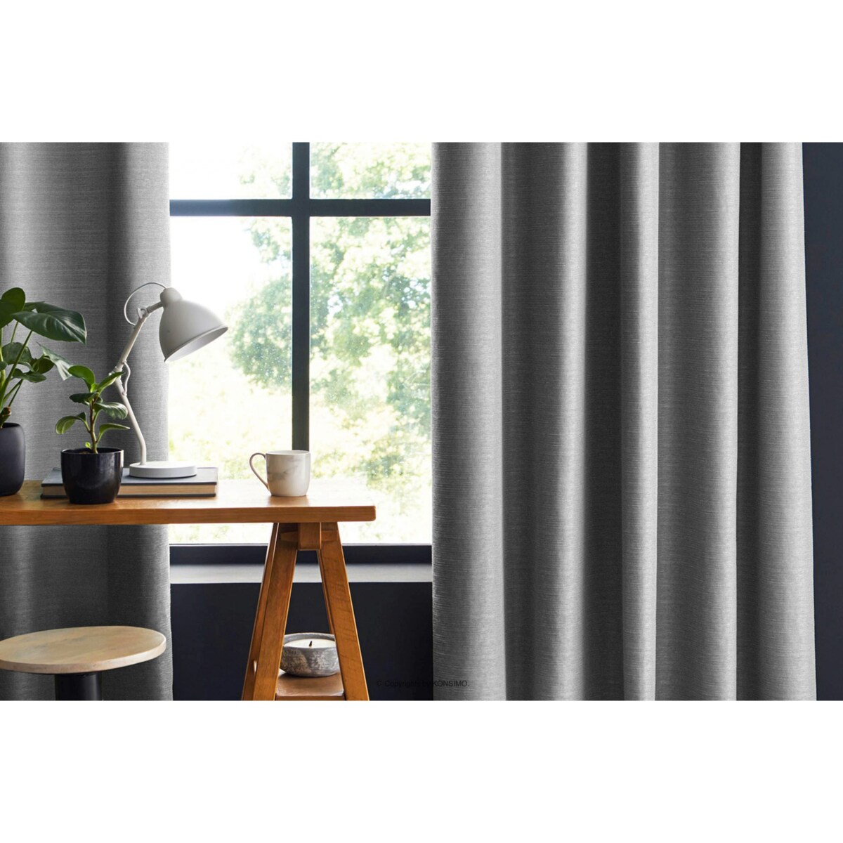 Konsimo LUTES Zasłona, szary