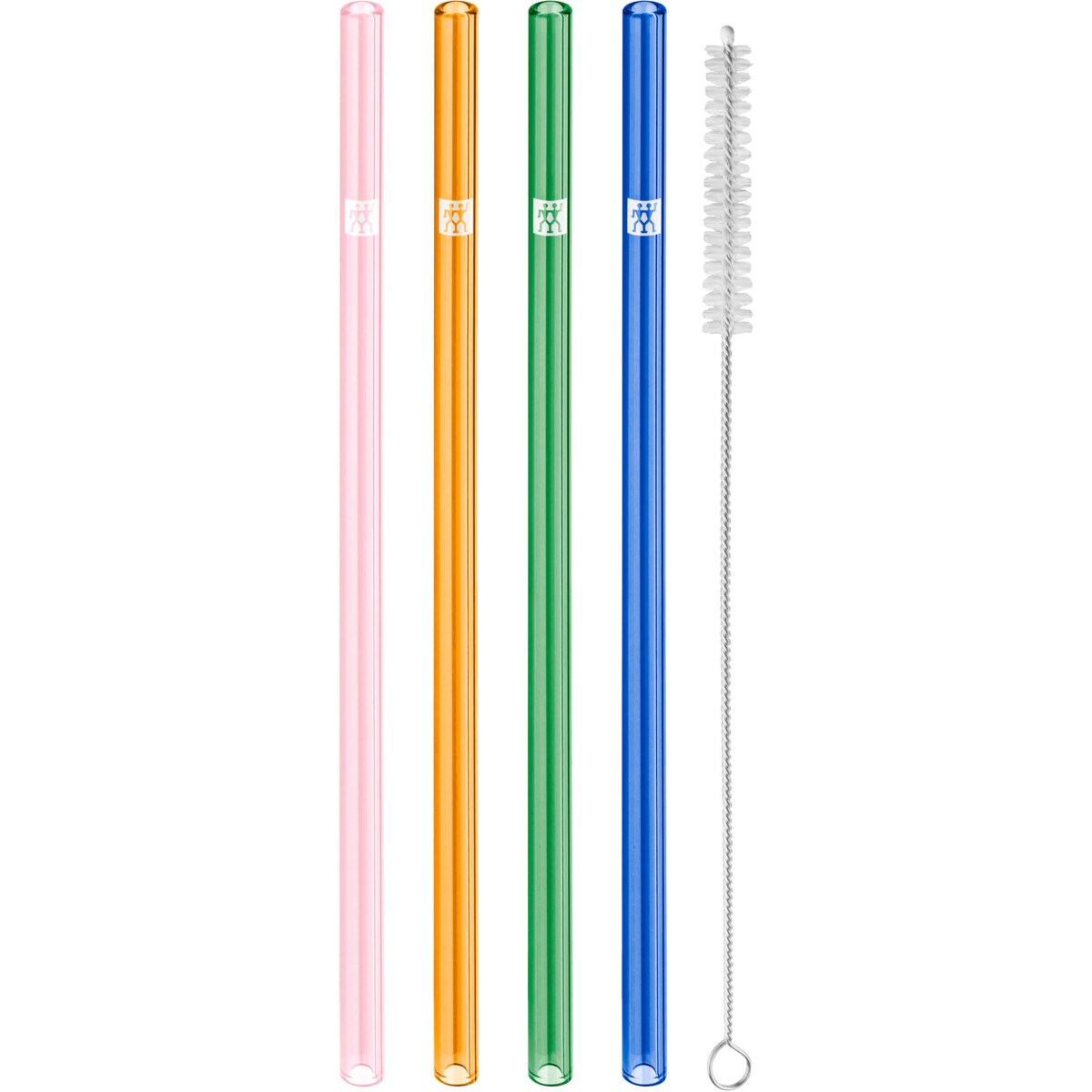 Zestaw 4 szklanych słomek prostych Zwilling Sorrento - Wielokolorowy