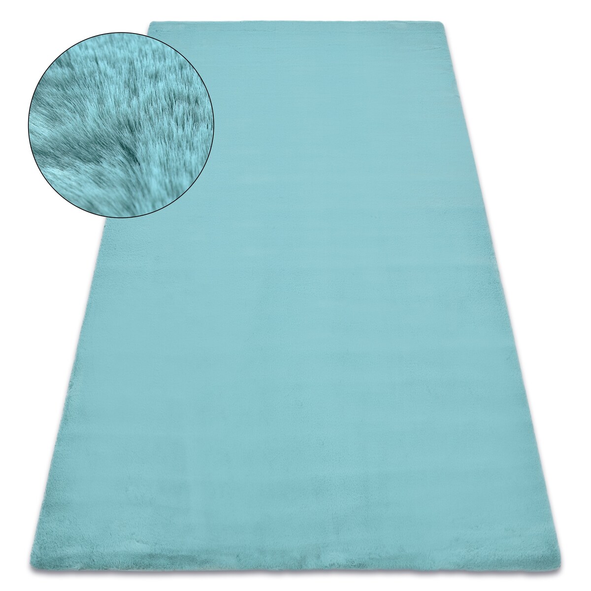 Dywan BUNNY aqua niebieski IMITACJA FUTRA 200x290 cm