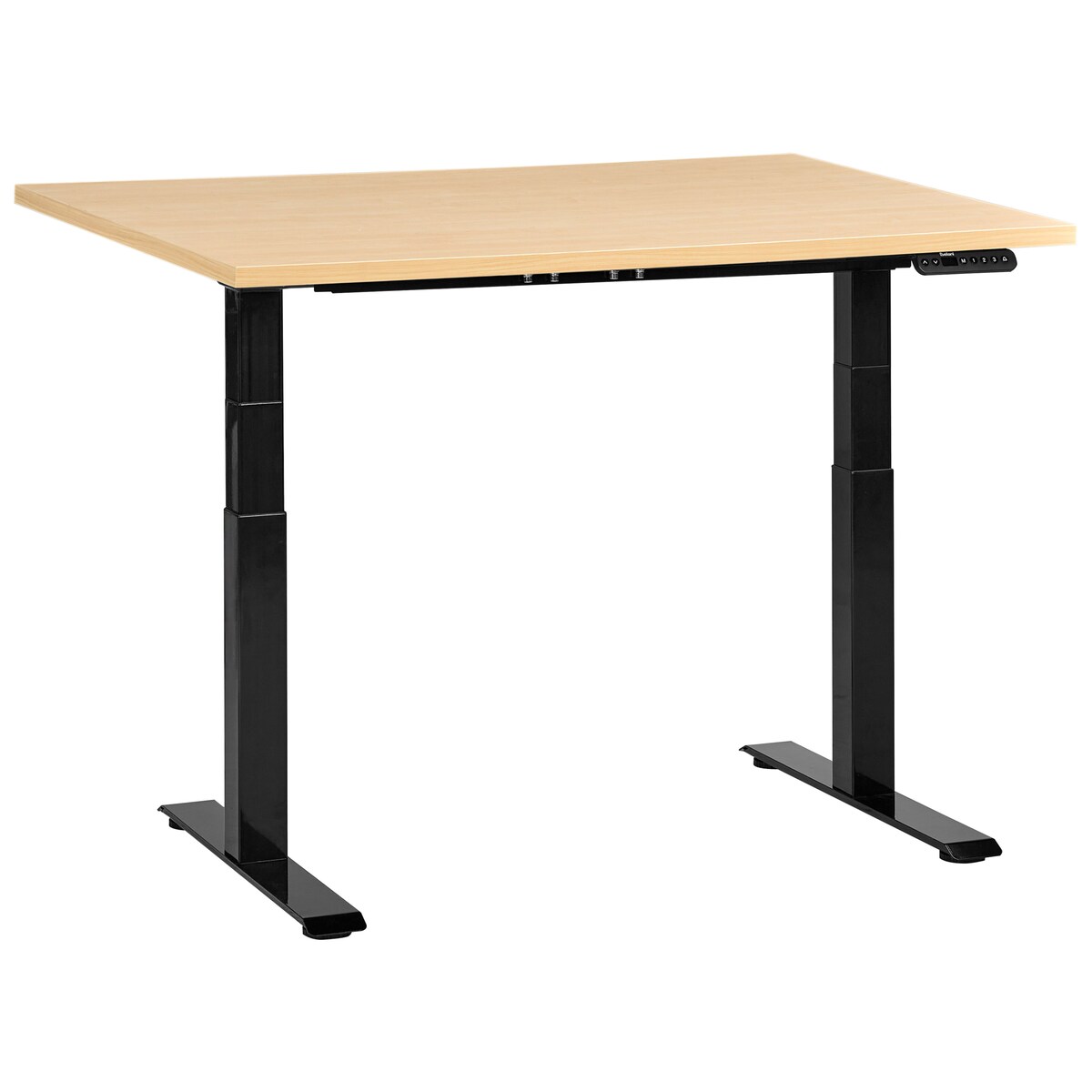 Biurko regulowane elektrycznie DESTINES Czarny/ jasny brąz 120 cm 72 cm