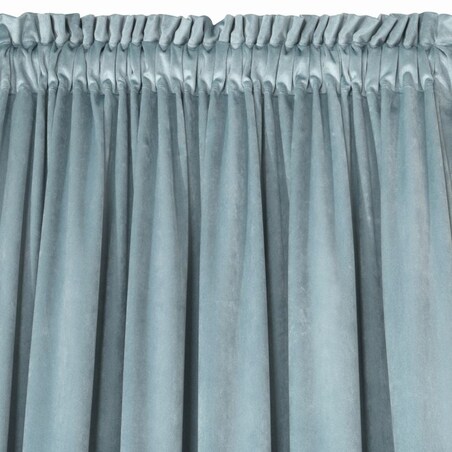 Zasłona Welurowa Velvet na Taśmie 140 x 270 morski Gotowa Zaciemniająca