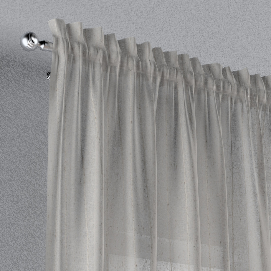 Zasłona na kanale z grzywką 1 szt. 130x245 beżowy