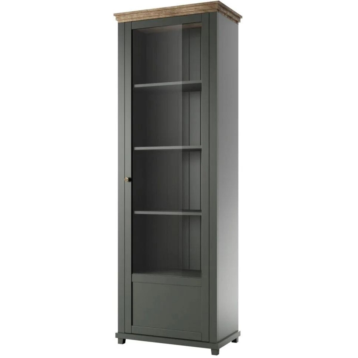 Witryna EVORA 1D zielona mat/dąb lefkas prawa